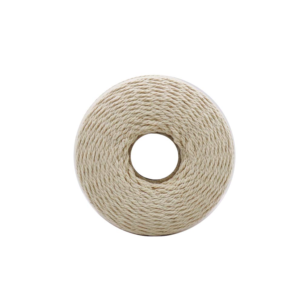 Tenn Well Cotton Rope 300M Durable Tying Thread for Crafts Macrame Bonsai Gardening Art Decorations Beige