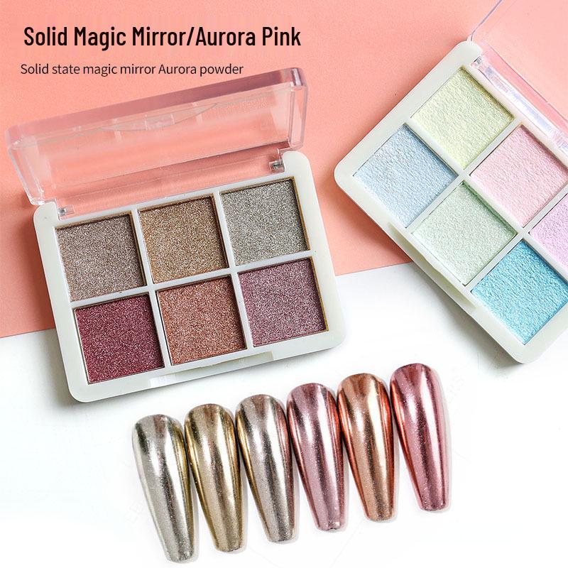 Aurora Silver Chameleon Mirror Eyeshadow Glitter Powder