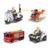 Toy - Simba . Dickie . Group - Ensemble Fire-police Rescue Team - Set of 4 Vehicles - Red - 1:64