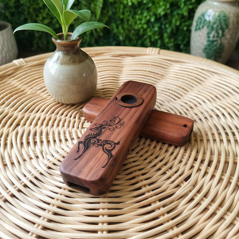 Profesionální výkonná kazoo flétna z masivního dřeva - Nevyžaduje učení