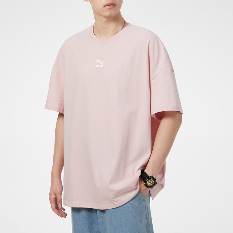 Puma Performance Running Training Fitness Quick-Dry Breathable Round Neck Short Sleeve T-Shirt Men Tops Pink 533100-36