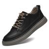 Fashion 2025 New Brand Men Casual Leather Breathable Walking Shoes Fashion Flat Designer Board Shoes Comfy Antiskid Lace Up Oxford Shoes