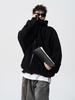 Versatile Plus Size Deconstructed Hoodie: Men's Trendy High Street Winter Sweatshirt