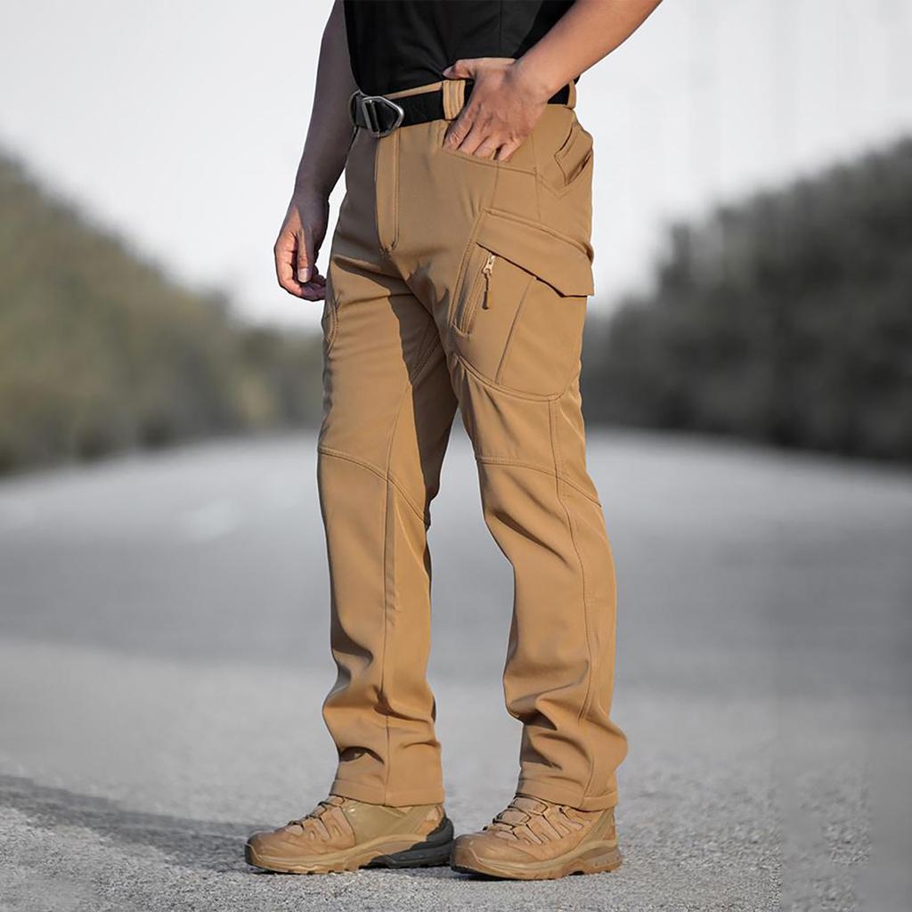 Herren-Cargohosen | Ripstop, Mehrere Taschen, Wasserabweisend & Fleecegefüttert Ideal für Wandern, Camping, Angeln & Bauarbeiten