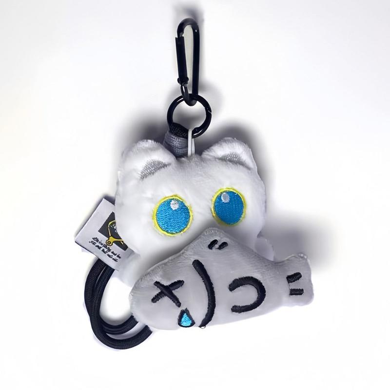 Søt Svart Katt Plysjleke Nøkkelring, Tegneserie Kattunge, Myk Utstoppet Dukke Anheng, Bilnøkkel, Ryggsekk, Bursdagsgaver