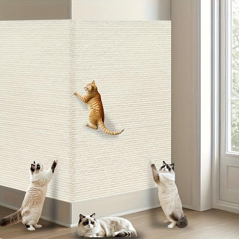 Tapete Arranhador para Gatos Autoadesivo Versátil e Durável, Arranhador Interativo para Gatos de Estimação, Tapete de Escalada para Gatos Durável Poliéster DIY Casa