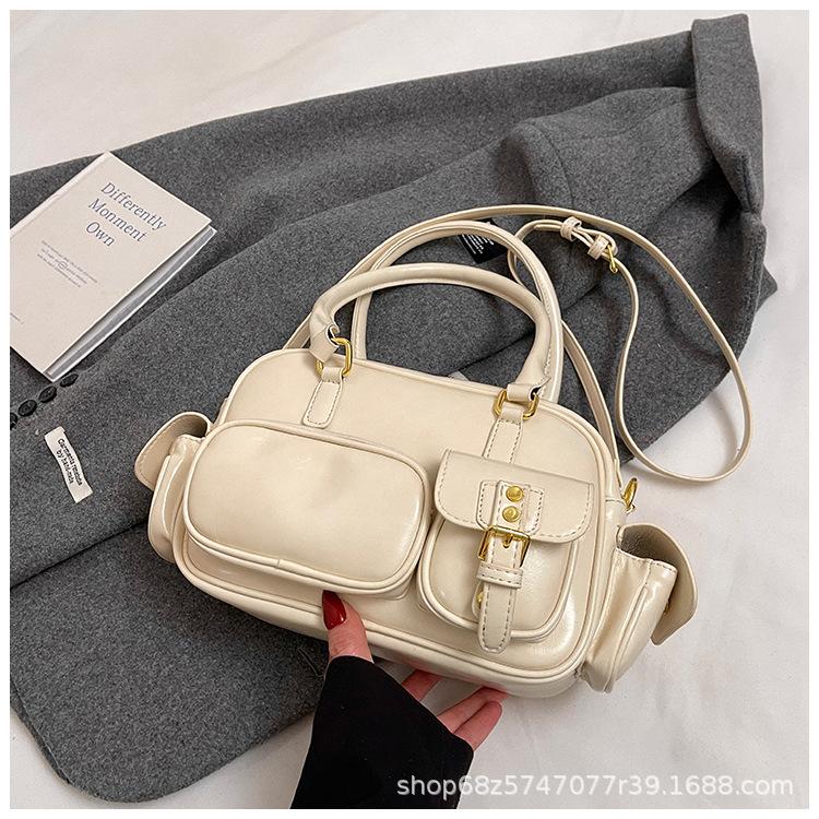 Douyin Live Broadcast Spring and Summer Super Fire Small Bag Women's Multi-pocket Shoulder Messenger Bag High-end Portable Bowling Bag