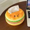 Figure Model Burger Dog Tissue Box Collectible Hamburger Fun Tissue Box  Birthday Gift