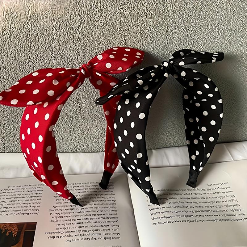 

2Pcs Sweet Korean Headband for Women Versatile Bow Headband Wide Edge Korean Style Hair Accessories New Vintage Red Hairband