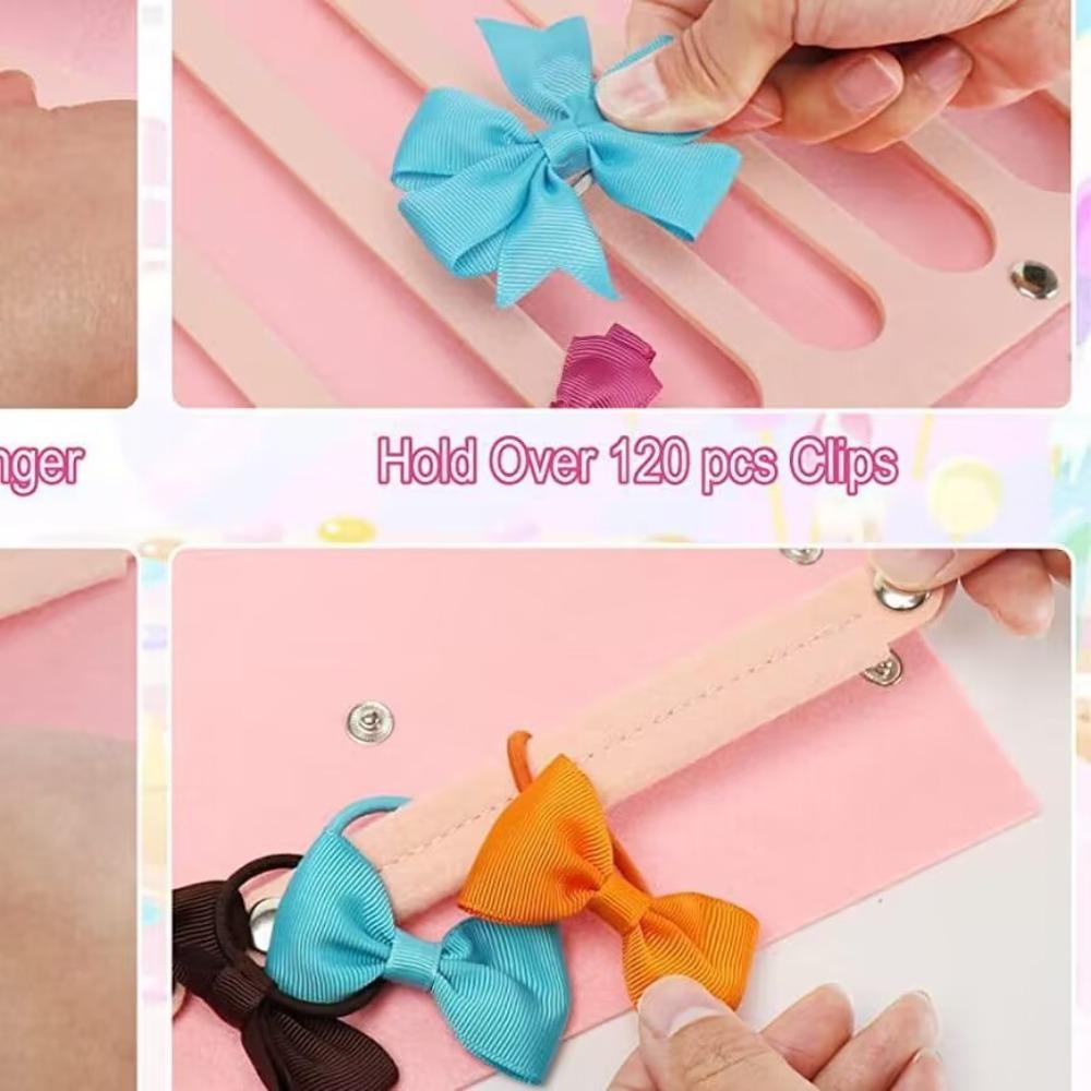 Large Capacity Hair Bows Organizer Felt Hair Hoop Hanging Bag Display Stand Headband Holder  Girl