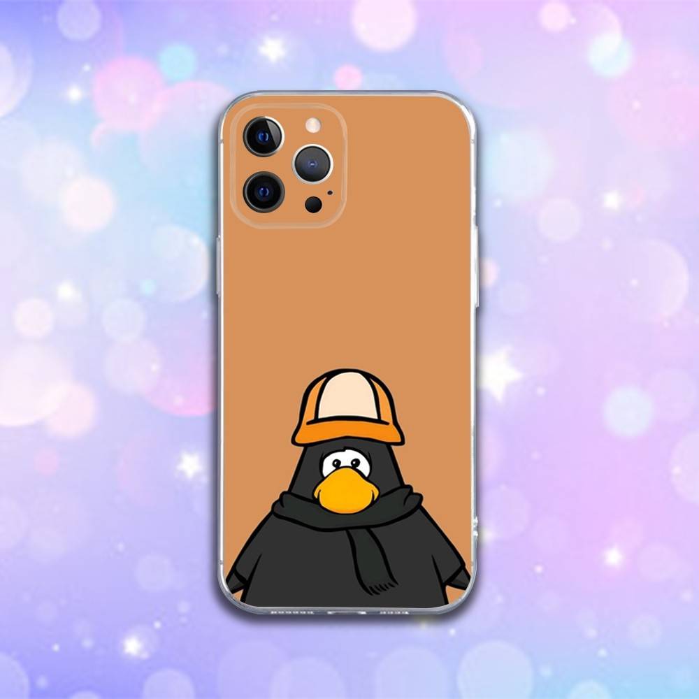 

Game Club Penguin Phone Case For iPhone 16e,16,15,14,13,12,11 Plus,Pro,Max,XR,XS,X,Plus,SE,Mini Transparent Soft Cover iPhone11
