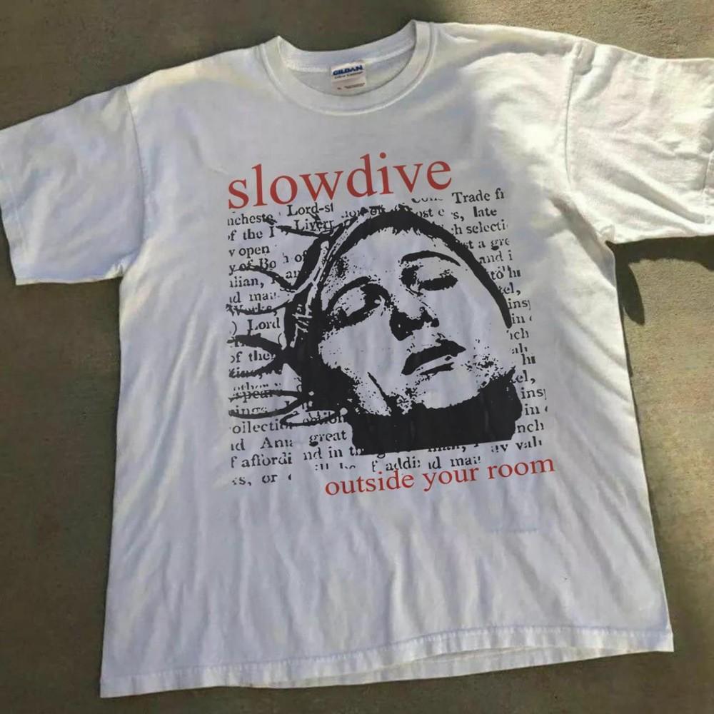 Slowdive Band T shirt, Slowdive Retro Style White Unisex Tshirt S-5XL KH13800 Unisex T-Shirt L