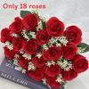 18 Heads Artificial Rose Flower Cluster For Hotel Lobby And Wedding Celebration