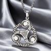 Dawapara Triskele Halskette Triskelion Symbol Irische Dreifachspirale Heilige Geometrie Edelstahl Wicca Schmuck