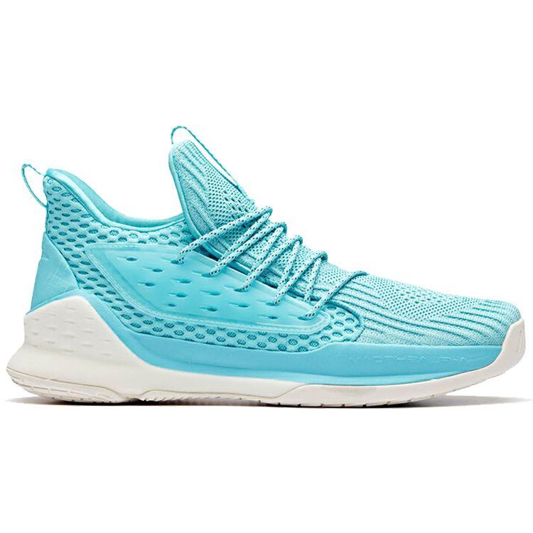 Anta Water Flower 1 Thompson KT Shock Absorption Non-Slip Wear-Resistant Low-Top Basketball Shoes Men sneaker Blue White 11921690-1