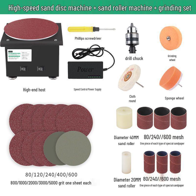 Compact Electric Belt Sander for DIY - High-Speed Sanding, Knife Sharpening, and Desktop Grinding/Polishing Machine.