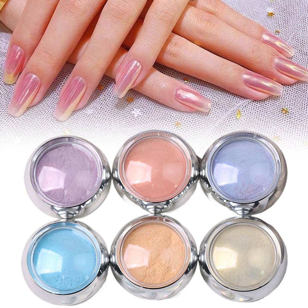 Set Aurora Mermaid Nail Powder Holographic Chameleon Fine DIY Nail Glitter Dust Supplies Pigmen M4U4