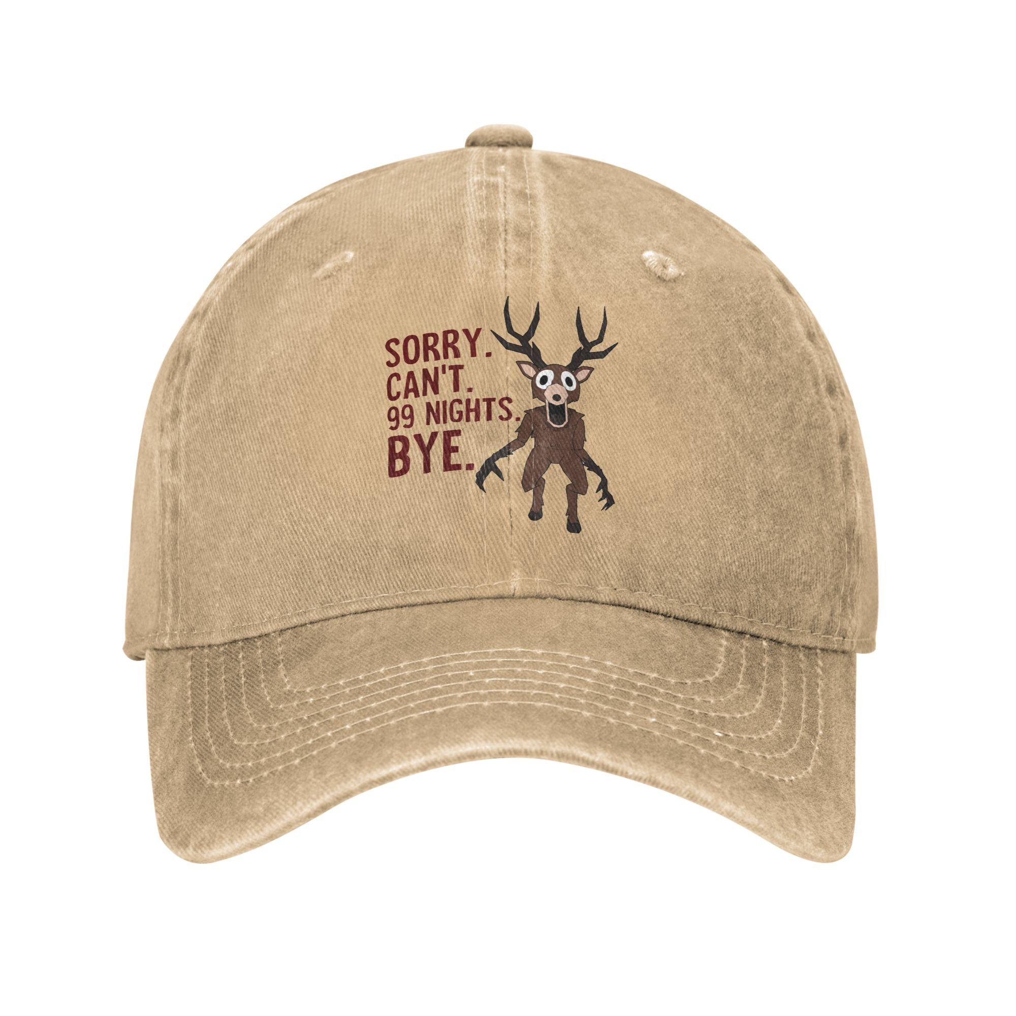 Sorry Can t 99 Nights Bye In The Forest Gamer Casual Baseball Cap Hunting Camping Hip Hop Hats Summer Men Adult Baseball Caps One Size