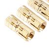 8PCS 8mm Cabinet Hinge 180 Degree Opening Angle With Screws Barrel Hinge Brass Invisible Furniture Hinge Gift Box