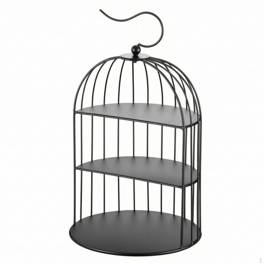 Birdcage Dessert Rack Decorative Cake Stand Metal 3Tier for Hosts, Culinary