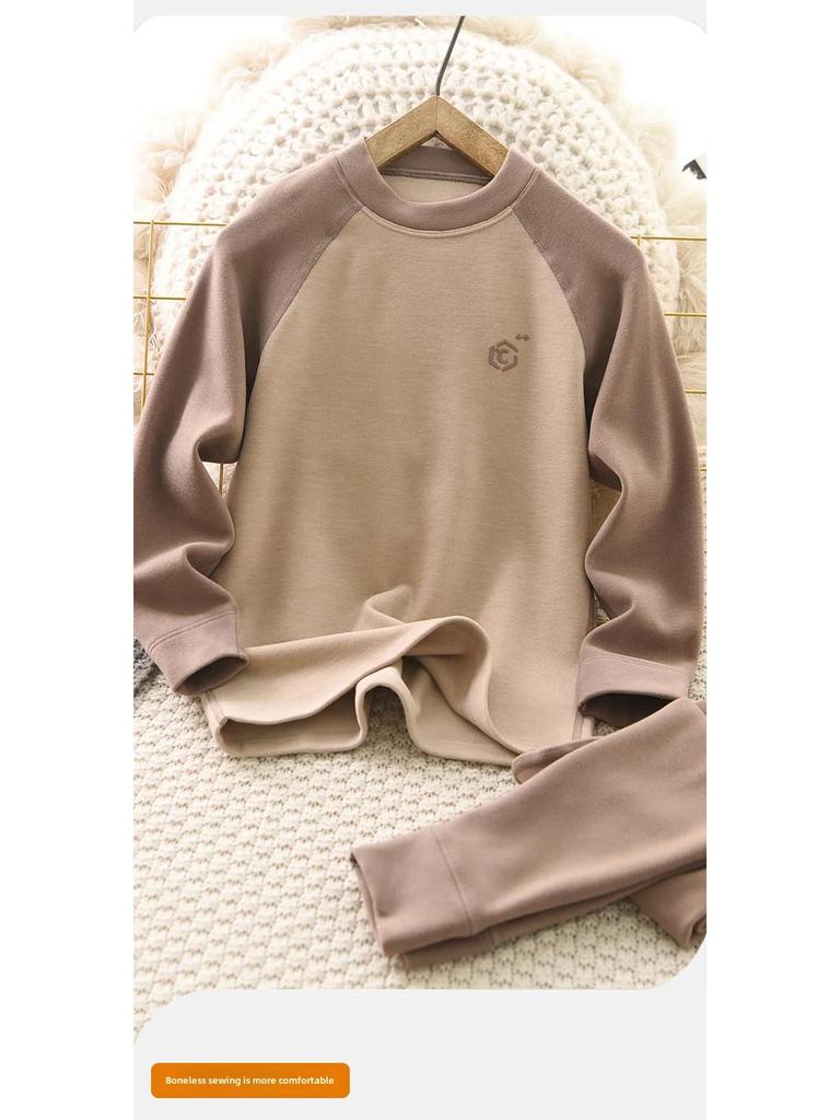 Children's Thermal Antibacterial Set: Autumn/Winter Thickened and Breathable Boy & Girl Top and Bottom with German Velvet