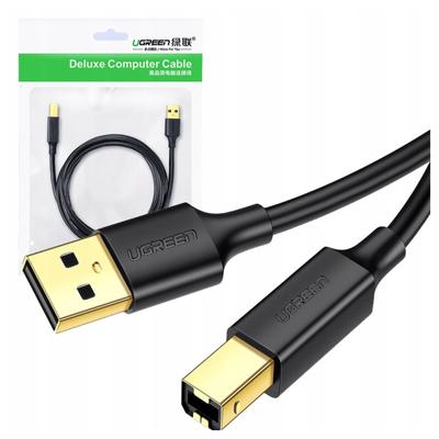Ugreen Us135 USB 2.0 A-B Cable for Printer, Gold-Plated, 1.5M (Black)