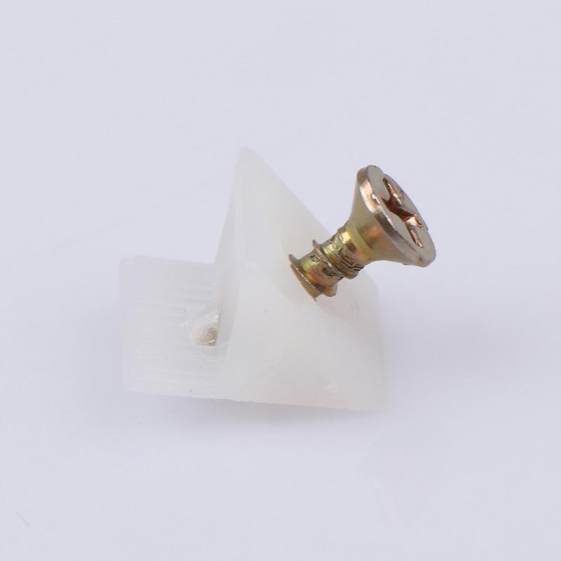 20Pcs/Lot 45 Degree Angle Plastic Corner Bracket Block For Furniture With Screws