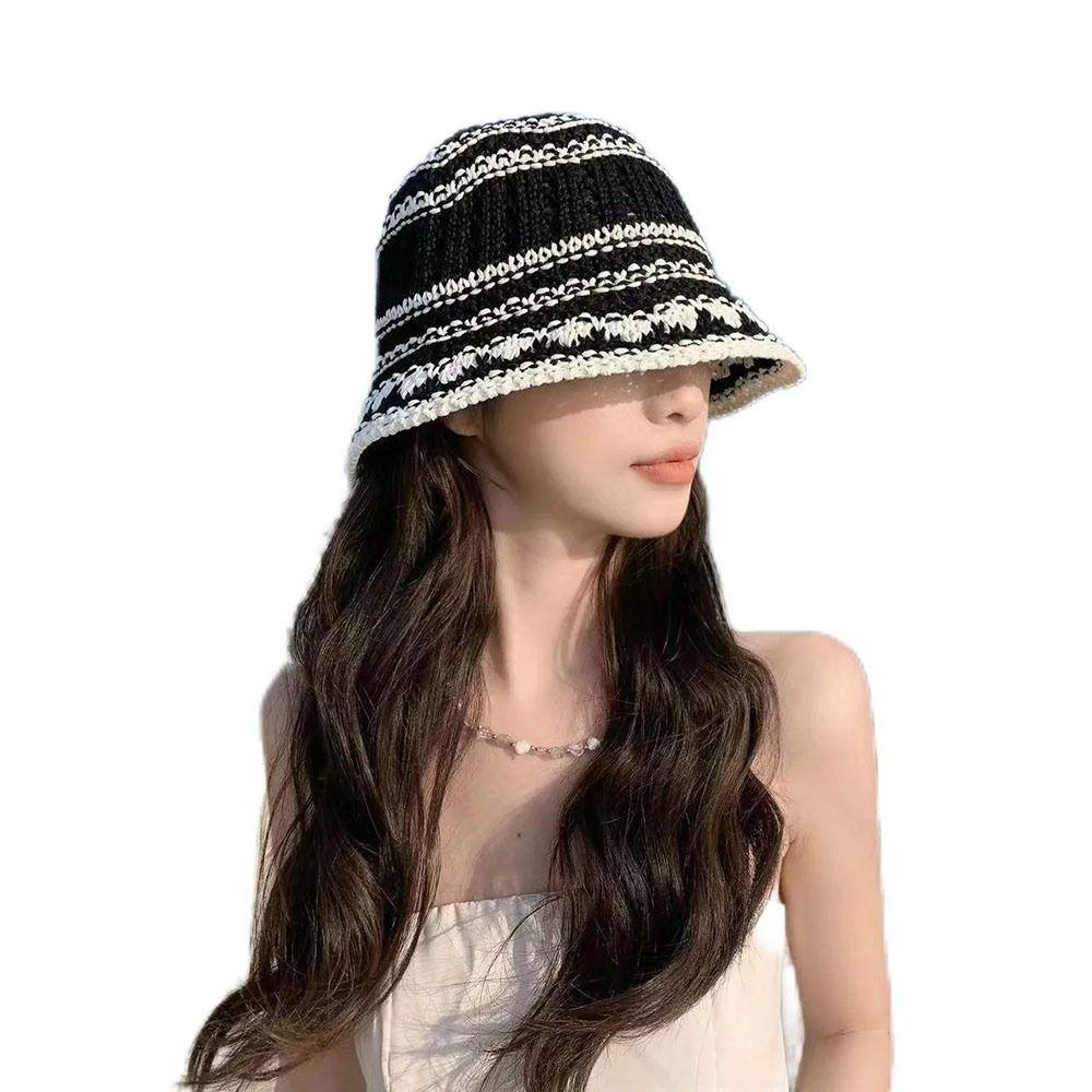 Chapeau de soleil ajouré Panama respirant Chapeau de voyage Mode Chapeau bob Été
