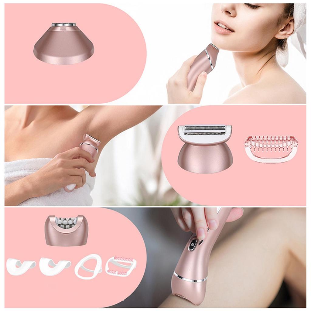 Women's Multifunctional Electric Shaver Household Three-blade Replacement Hair Remover Full Body Wash Full Body Shaving Knife