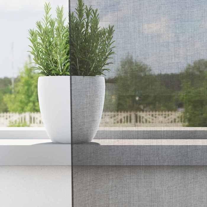 VidaXL Rideaux en voile avec boucles 2 pcs gris foncé 140x225 cm, rideau en filet, rideau transparent, voile de fenêtre, 4102273