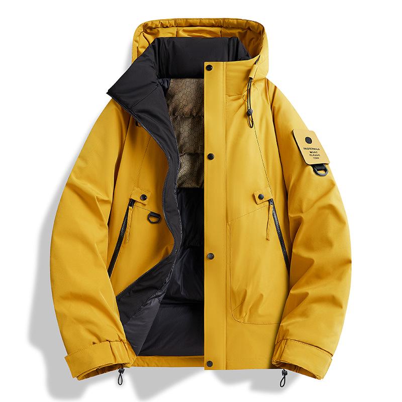 Men's New Winter Graphene Thickened Warm Hooded Jacket - Trendy Cotton Coat for Couples