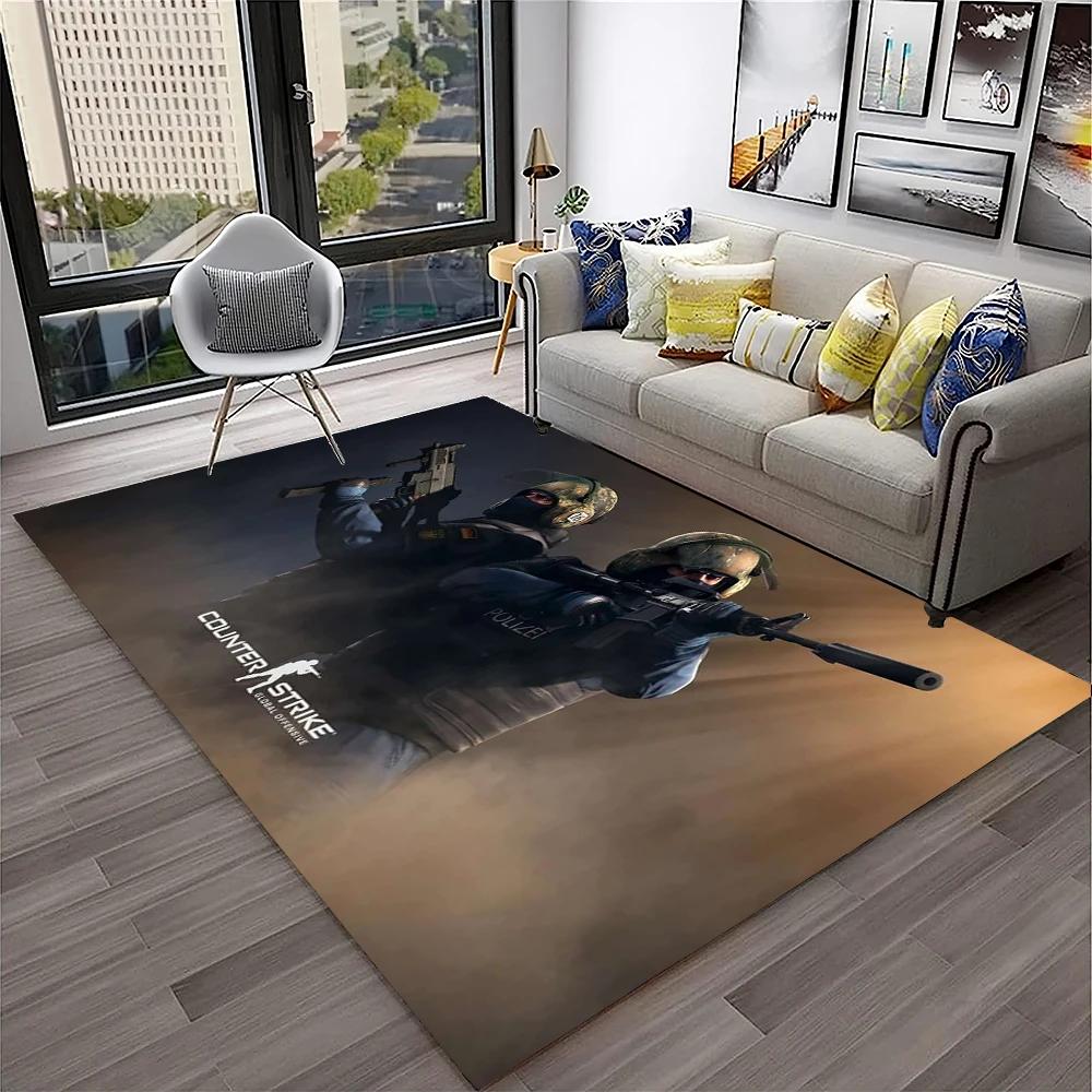 CS GO,Counter Strike Game Gamer 3D Carpet Rug for Home Living Room Bedroom Sofa Doormat Decor,kids Area Rug Non-slip Floor Mat