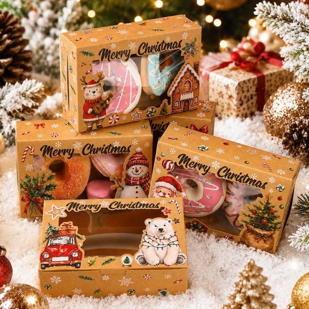 6pcs Sturdy Structure Holiday Gift Packaging Cartoon Empty Chocolate Box  Office Exchanges