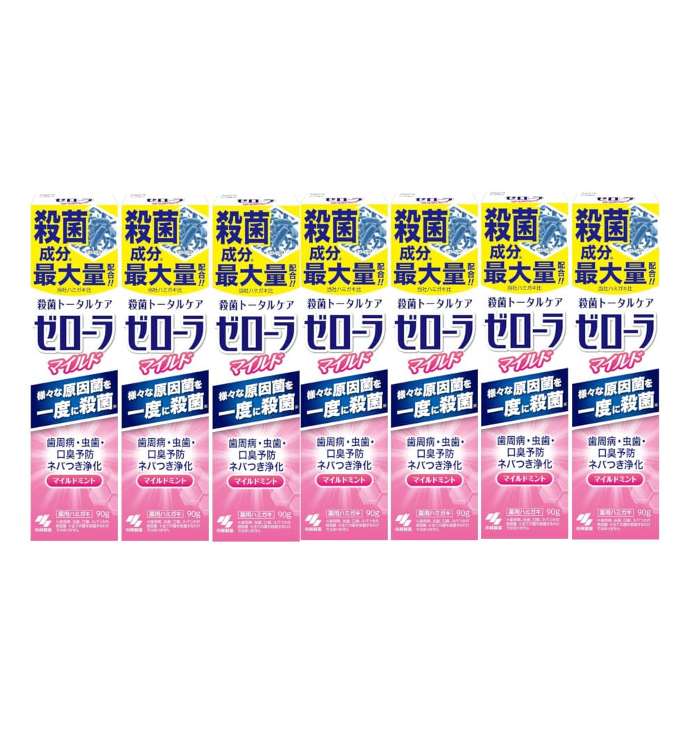 

Зубная паста Zerola Mild Mint Sterilization Total Care с лечебным эффектом 90 г x 7 для профилактики заболеваний пародонта Kobayashi Pharmaceutical [Набор 7]