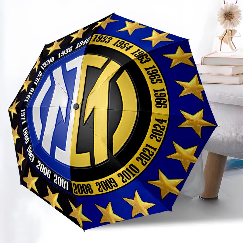 1pc Sturdy 8-Bone Auto Umbrella, Club Deportivo Guadalajara Umbrella, Digital Printed, Foldable Umbrella for On-the-Go Outdoor Use