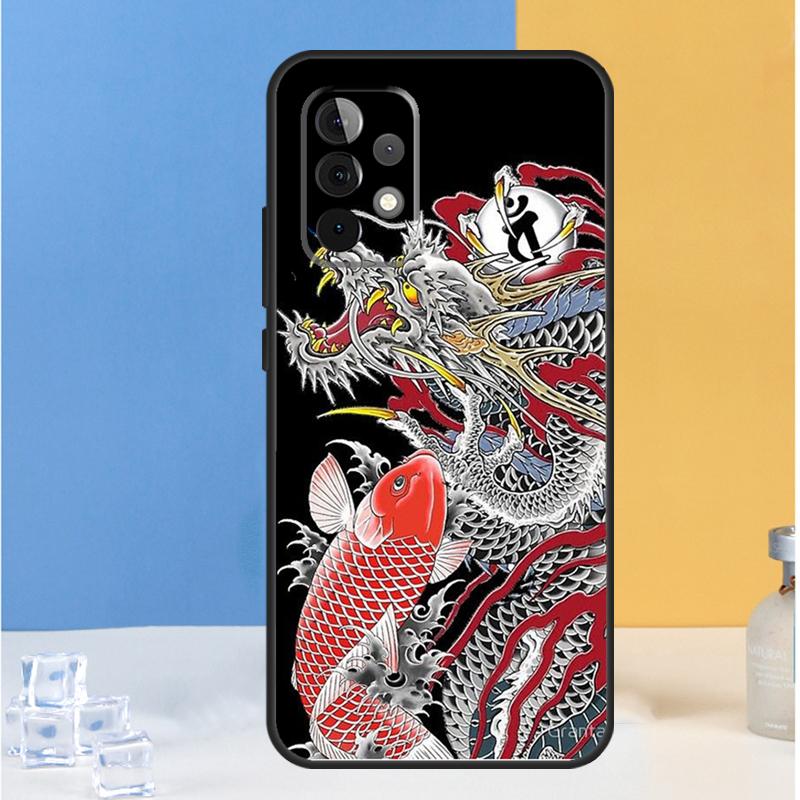 Japanese Dragon Style For Samsung Galaxy A05 A06 A13 A33 A53 A36 A26 A16 A54 A34 A14 A32 A52 A55 A35 A15 A56 Case