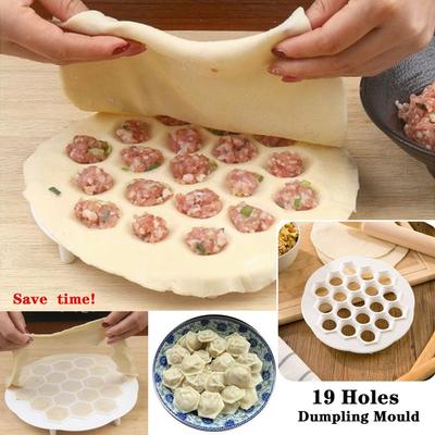 19 Holes Simple Chinese Dumplings Mould Kitchen Dough Press Ravioli Making Mold Dumplings Maker Tool