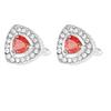 High-end French triangular alloy cufflinks with zircon inlay, men's micro-diamond suit shirt cufflinks, alloy accessories