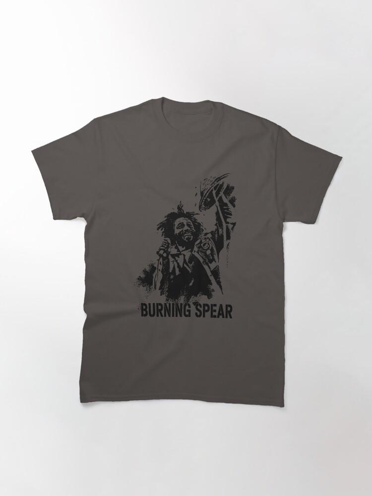 Burning Spear White And Black Burning Design Spear Musician Classic T-Shirt