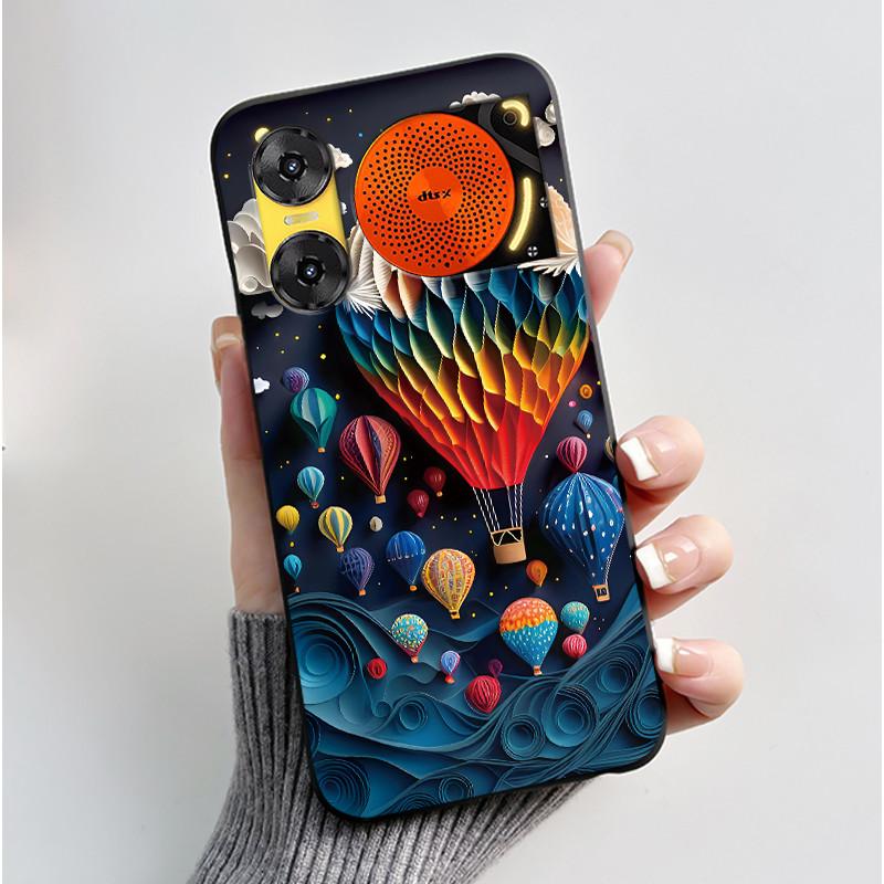 Custodia per Telefono Per ZTE Nubia Music 2 Custodia Z2460 Z2353 Estetica Gatto Carino Astronauta Nera Morbida TPU Silicone Copertura Protettiva Integrale