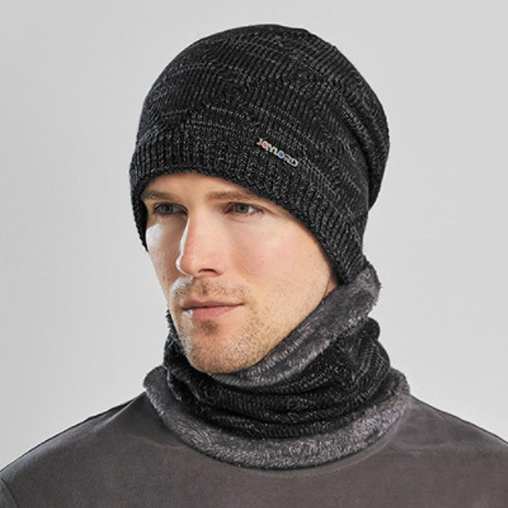 Winter cold weather gear neck warmer, mock toshi beanie fashion hat set