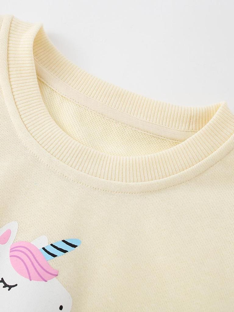 26-Year Autumn/Winter Children's Unicorn Round Neck Sweatshirt - Cartoon Cute Print