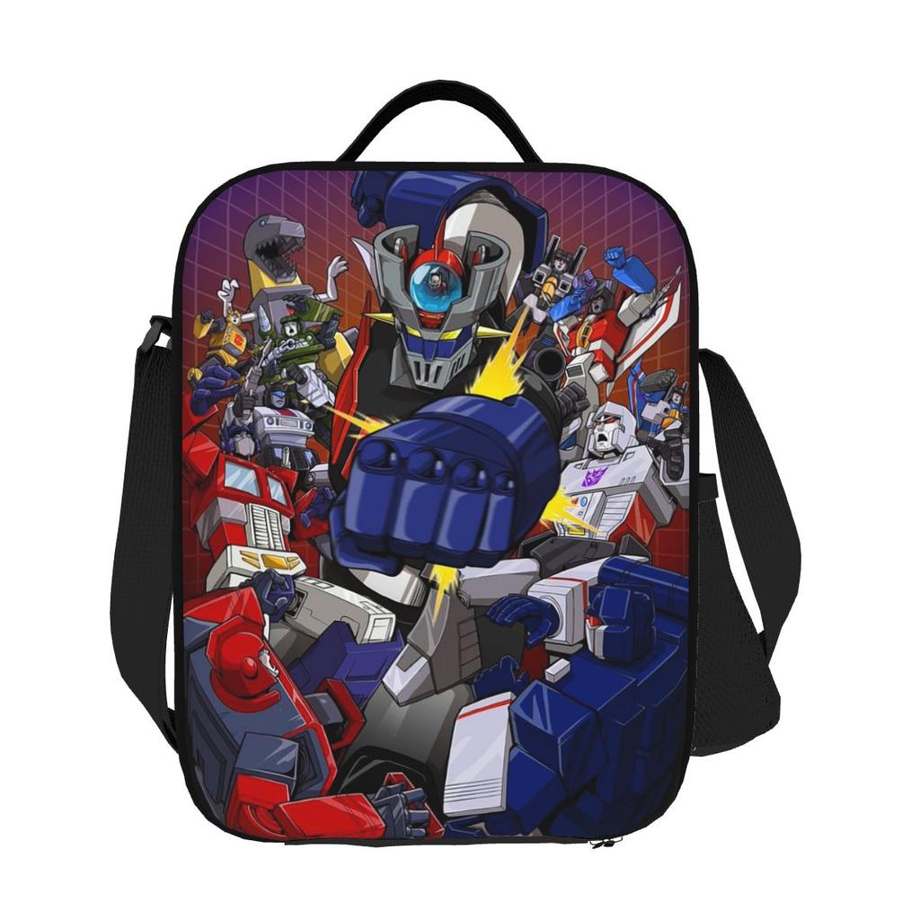 Mazinger Z Mad Robot Grendizer Anime Manga Insulated Lunch Bag for Women Children Leakproof Food Boxes Thermal Lunch Box Tote