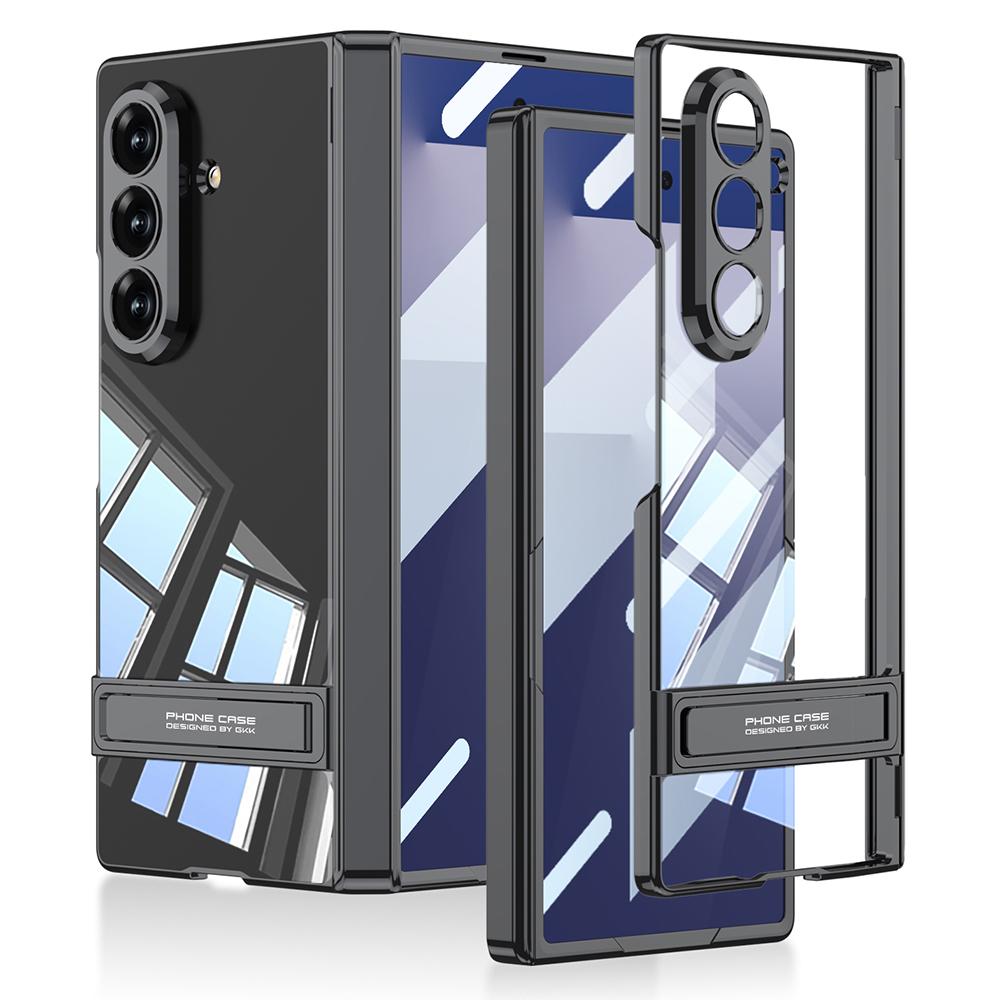 

GKK Для Samsung Galaxy Z Fold7 5G Чохол Магнітний Захист Шарніра ПК Загартоване Скло Підставка Чохол для Телефону Black