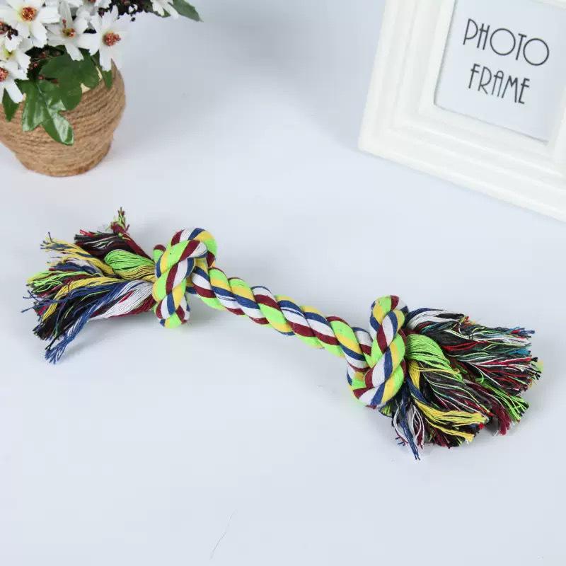 Durable Cotton Rope Dog Chew Toy with Double Knot for Teething - Available In Small, Medium, Large Sizes