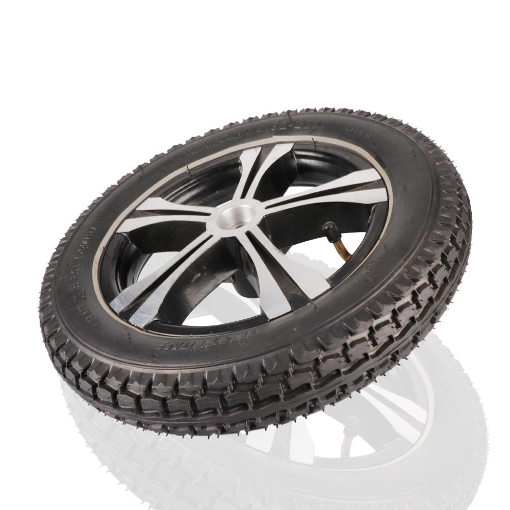 Electric Wheelchair Scooter Rear Wheels 12 Inch Pneumatic Tire Inner Tube 12 1/2x2 1/4 17mm Keyway Wheel Hub for Elderly