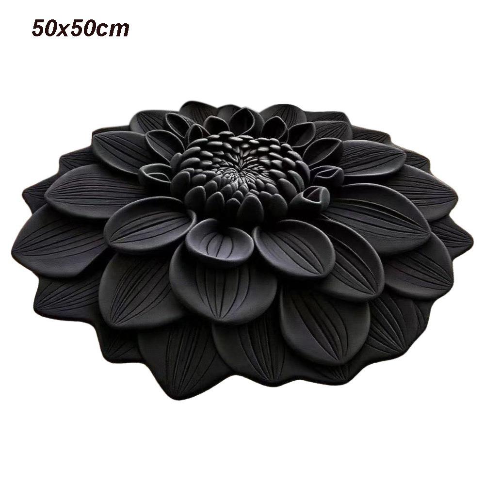 

Special-shaped 3D Flower Carpet Crystal Velvet Non-slip Bathroom Floor Mat Absorbent Soft Peony Floor Mat