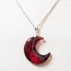 Blutmond Sichelmond Anhänger Halskette Schlüsselbein Kette Halskette Statement Schmuck