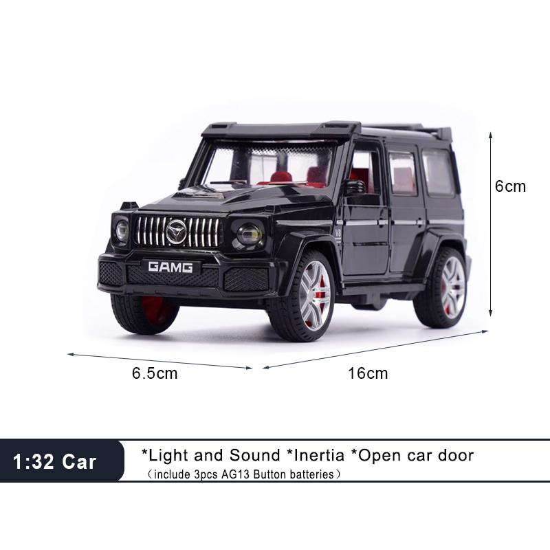 1:32 Off-road SUV Plastic Racing Sport Car Model Diecast Play Vehicles Decoration Sound Light Collection Hobbies Boy Toys Gift