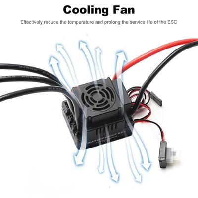 Waterproof 3670 2650KV Brushless Motor 120A Brushless ESC Programming Card With Heat Sink Cooling